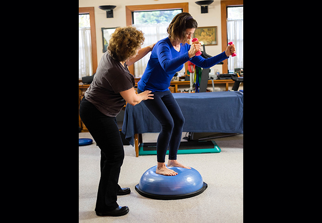 Squat Balancing on Bosu Ball 2971cropped